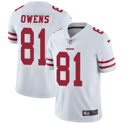 Nike 49ers #81 Terrell Owens White Men's Stitched NFL Vapor Untouchable Limited Jersey Nike 49ers #81 Terrell Owens White Men's Stitched NFL Vapor Untouchable Limited Jersey