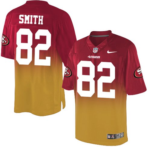 Nike 49ers #82 Torrey Smith Red Gold Men's Stitched NFL Elite Fadeaway Fashion Jersey Nike 49ers #82 Torrey Smith Red Gold Men's Stitched NFL Elite Fadeaway Fashion Jersey