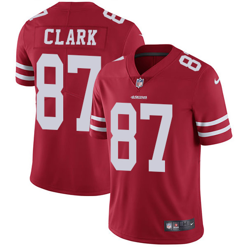 Nike 49ers #87 Dwight Clark Red Team Color Men's Stitched NFL Vapor Untouchable Limited Jersey Nike 49ers #87 Dwight Clark Red Team Color Men's Stitched NFL Vapor Untouchable Limited Jersey
