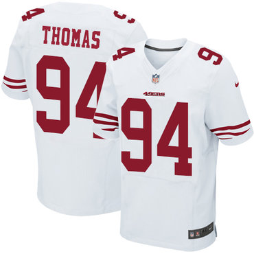 Nike 49ers #94 Solomon Thomas White Men's Stitched NFL Elite Jersey Nike 49ers #94 Solomon Thomas White Men's Stitched NFL Elite Jersey
