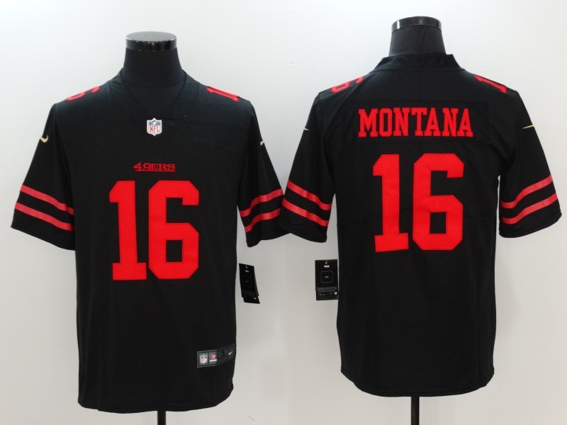Nike 49ers 16 Joe Montana Black Vapor Untouchable Limited Jersey Nike 49ers 16 Joe Montana Black Vapor Untouchable Limited Jersey