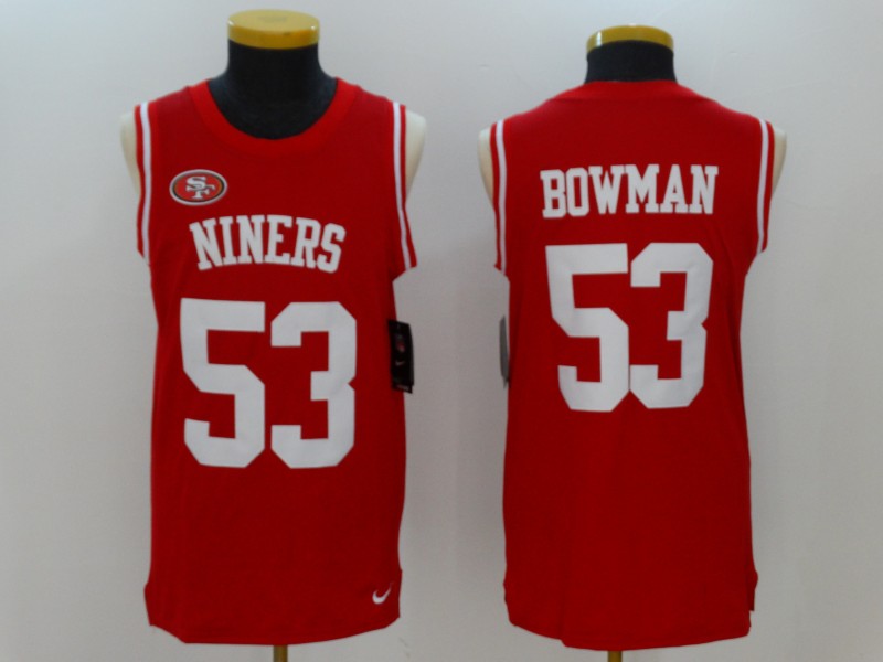 Nike 49ers 53 NaVorro Bowman Red Color Rush Men's Tank Top Nike 49ers 53 NaVorro Bowman Red Color Rush Men's Tank Top