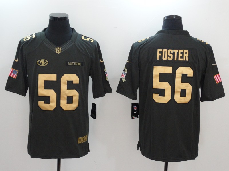 Nike 49ers 56 Reuben Foster Anthracite Gold Salute To Service Limited Jersey Nike 49ers 56 Reuben Foster Anthracite Gold Salute To Service Limited Jersey
