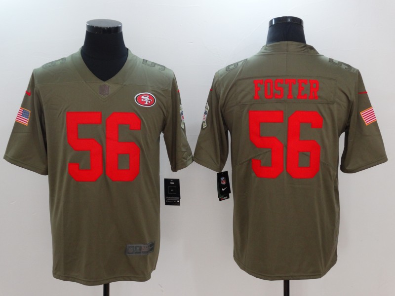 Nike 49ers 56 Reuben Foster Olive Salute To Service Limited Jersey Nike 49ers 56 Reuben Foster Olive Salute To Service Limited Jersey