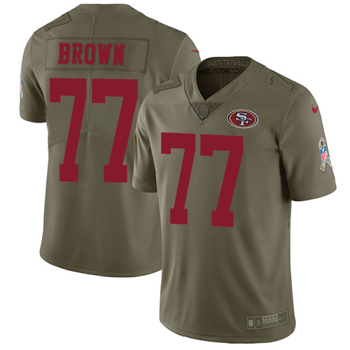 Nike 49ers 77 Tarell Brown Olive Salute To Service Limited Jersey Nike 49ers 77 Tarell Brown Olive Salute To Service Limited Jersey