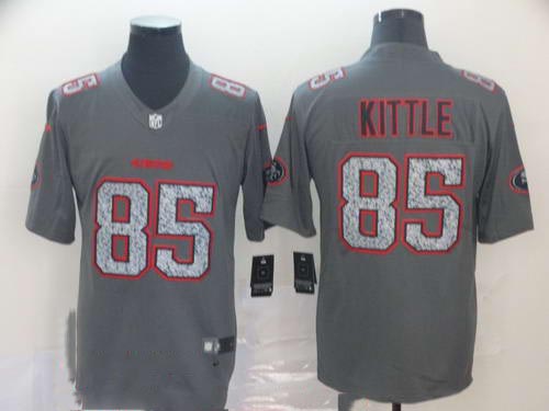 Nike 49ers 85 George Kittle Gray Camo Vapor Untouchable Limited Jersey