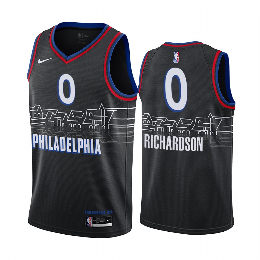 Nike 76ers #0 Josh Richardson Black NBA Swingman 2020-21 City Edition Jersey Nike 76ers #0 Josh Richardson Black NBA Swingman 2020-21 City Edition Jersey