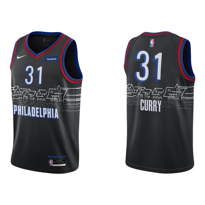 Nike 76ers #31 Seth Curry Black NBA Swingman 2020-21 City Edition Jersey Nike 76ers #31 Seth Curry Black NBA Swingman 2020-21 City Edition Jersey