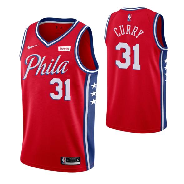 Nike 76ers #31 Seth Curry Red 2019-20 Statement Edition NBA Jersey Nike 76ers #31 Seth Curry Red 2019-20 Statement Edition NBA Jersey
