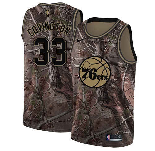 Nike 76ers #33 Robert Covington Camo Women's NBA Swingman Realtree Collection Jersey