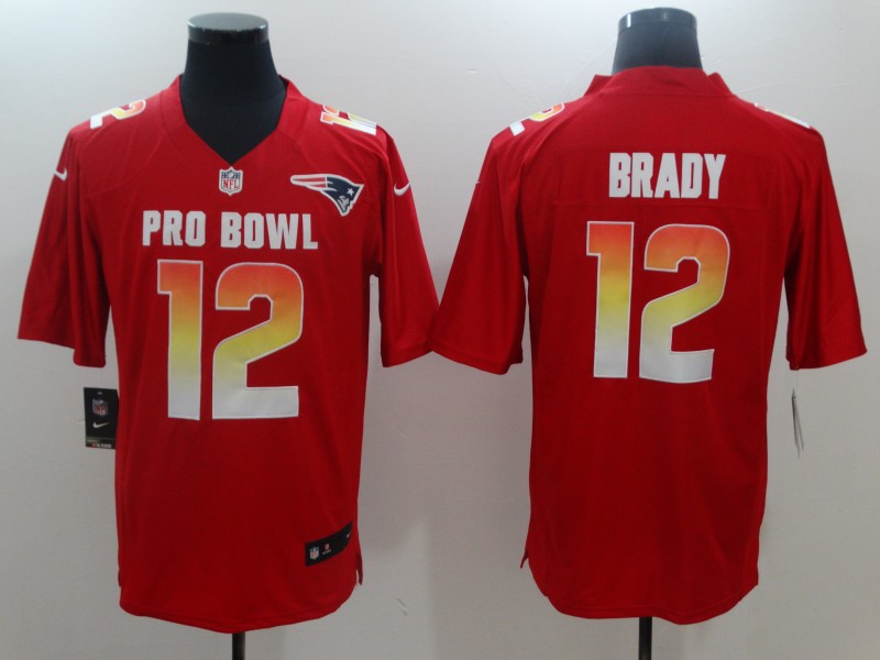 Nike AFC Patriots 12 Tom Brady Red 2018 Pro Bowl Game Jersey Nike AFC Patriots 12 Tom Brady Red 2018 Pro Bowl Game Jersey