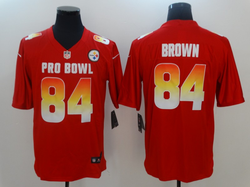 Nike AFC Steelers 84 Antonio Brown Red 2018 Pro Bowl Game Jersey Nike AFC Steelers 84 Antonio Brown Red 2018 Pro Bowl Game Jersey