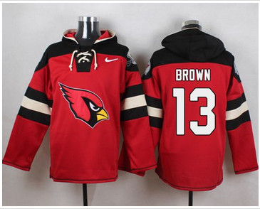 Nike Arizona Cardinals #13 Jaron Brown Red Player Pullover NFL Hoodie Nike Arizona Cardinals #13 Jaron Brown Red Player Pullover NFL Hoodie