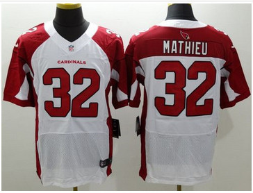 Nike Arizona Cardinals #32 Tyrann Mathieu White Men's Stitched NFL Elite Jersey Nike Arizona Cardinals #32 Tyrann Mathieu White Men's Stitched NFL Elite Jersey