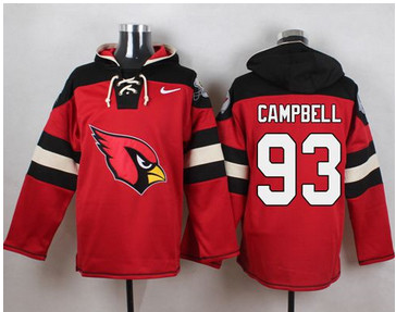 Nike Arizona Cardinals #93 Calais Campbell Red Player Pullover NFL Hoodie Nike Arizona Cardinals #93 Calais Campbell Red Player Pullover NFL Hoodie