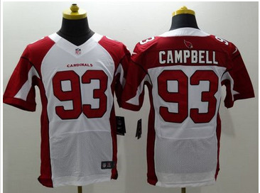 Nike Arizona Cardinals #93 Calais Campbell White Men's Stitched NFL Elite Jersey Nike Arizona Cardinals #93 Calais Campbell White Men's Stitched NFL Elite Jersey