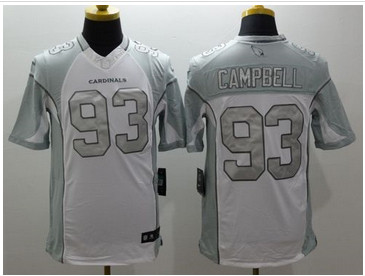 Nike Arizona Cardinals #93 Calais Campbell White Men's Stitched NFL Limited Platinum Jersey Nike Arizona Cardinals #93 Calais Campbell White Men's Stitched NFL Limited Platinum Jersey