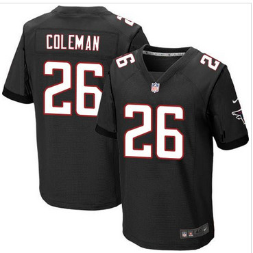 Nike Atlanta Falcons #26 Tevin Coleman Black Alternate Men's Stitched NFL Elite Jersey