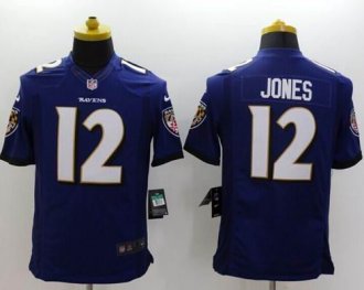 Nike Baltimore Ravens #12 Jacoby Jones Purple Team Color NFL New Limited Jersey