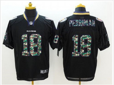 Nike Baltimore Ravens #18 Breshad Perriman Men's Stitched NFL Elite Camo Fashion Jersey