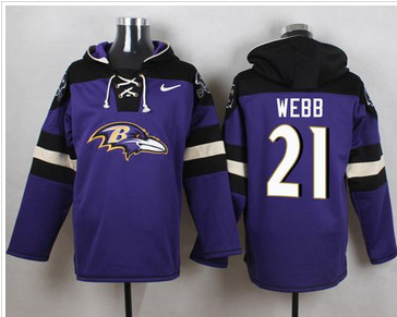 Nike Baltimore Ravens #21 Lardarius Webb Purple Player Pullover NFL Hoodie Nike Baltimore Ravens #21 Lardarius Webb Purple Player Pullover NFL Hoodie