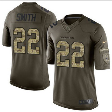 Nike Baltimore Ravens #22 Jimmy Smith Green Men's Stitched NFL Limited Salute to Service Jersey Nike Baltimore Ravens #22 Jimmy Smith Green Men's Stitched NFL Limited Salute to Service Jersey
