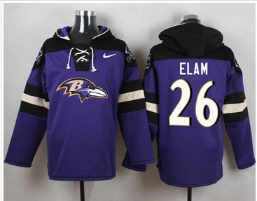 Nike Baltimore Ravens #26 Matt Elam Purple Player Pullover NFL Hoodie Nike Baltimore Ravens #26 Matt Elam Purple Player Pullover NFL Hoodie