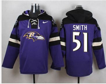 Nike Baltimore Ravens #51 Daryl Smith Purple Player Pullover NFL Hoodie Nike Baltimore Ravens #51 Daryl Smith Purple Player Pullover NFL Hoodie