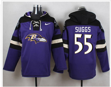 Nike Baltimore Ravens #55 Terrell Suggs Purple Player Pullover NFL Hoodie Nike Baltimore Ravens #55 Terrell Suggs Purple Player Pullover NFL Hoodie