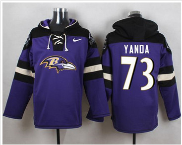 Nike Baltimore Ravens #73 Marshal Yanda Purple Player Pullover NFL Hoodie Nike Baltimore Ravens #73 Marshal Yanda Purple Player Pullover NFL Hoodie