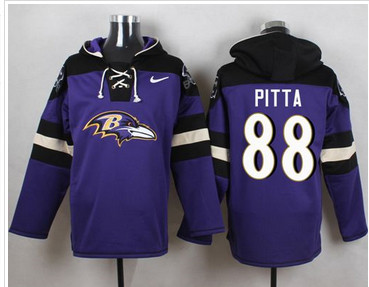 Nike Baltimore Ravens #88 Dennis Pitta Purple Player Pullover NFL Hoodie Nike Baltimore Ravens #88 Dennis Pitta Purple Player Pullover NFL Hoodie