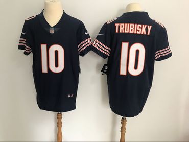 Nike Bears #10 Mitchell Trubisky  Navy Blue Team Color Men's Stitched NFL Vapor Untouchable Elite Jersey