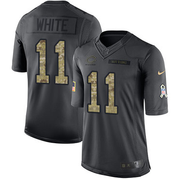 Nike Bears #11 Kevin White Black Youth Stitched NFL Limited 2016 Salute to Service Jersey