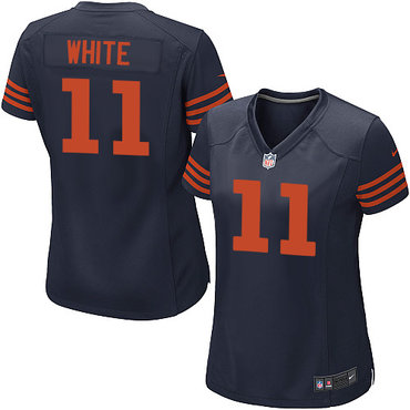 Nike Bears #11 Kevin White Navy Blue Women's Stitched NFL 1940s Throwback Elite Jersey