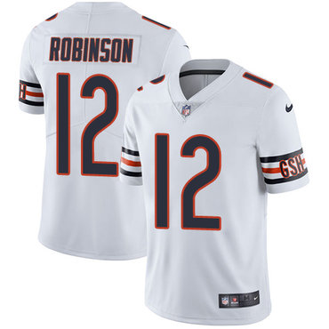 Nike Bears #12 Allen Robinson White Men's Stitched NFL Vapor Untouchable Limited Jersey Nike Bears #12 Allen Robinson White Men's Stitched NFL Vapor Untouchable Limited Jersey