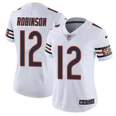 Nike Bears #12 Allen Robinson White Women's Stitched NFL Vapor Untouchable Limited Jersey