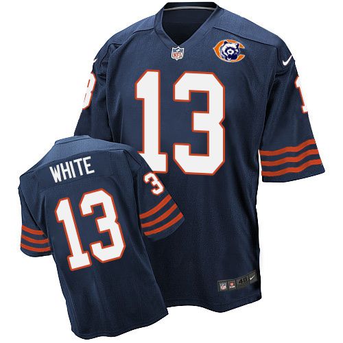Nike Bears #13 Kevin White Navy Blue Throwback Men's Stitched NFL Elite Jersey Nike Bears #13 Kevin White Navy Blue Throwback Men's Stitched NFL Elite Jersey