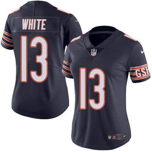 Nike Bears #13 Kevin White Navy Blue Women's Stitched NFL Limited Rush Jersey