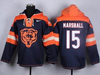Nike Bears #15 Brandon Marshall Navy Blue Player Pullover NFL Hoodie Nike Bears #15 Brandon Marshall Navy Blue Player Pullover NFL Hoodie