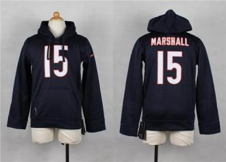 Nike Bears #15 Brandon Marshall Navy Blue Youth Pullover NFL Hoodie