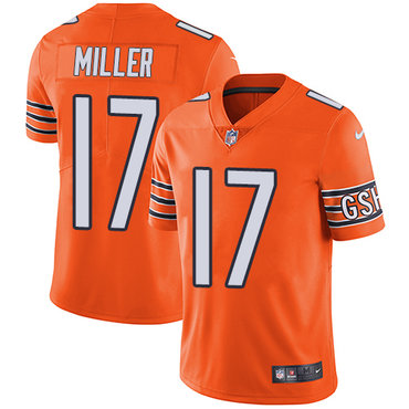 Nike Bears #17 Anthony Miller Orange Men's Stitched NFL Limited Rush Jersey Nike Bears #17 Anthony Miller Orange Men's Stitched NFL Limited Rush Jersey