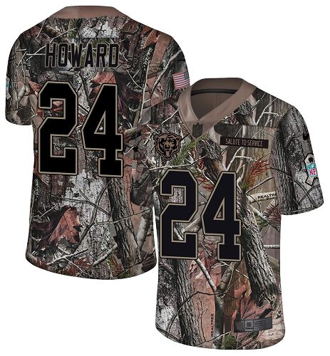 Nike Bears #24 Jordan Howard Camo Men's Stitched NFL Limited Rush Realtree Jersey Nike Bears #24 Jordan Howard Camo Men's Stitched NFL Limited Rush Realtree Jersey