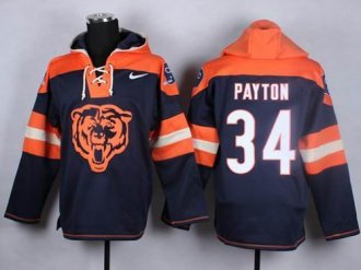 Nike Bears #34 Walter Payton Navy Blue Player Pullover NFL Hoodie Nike Bears #34 Walter Payton Navy Blue Player Pullover NFL Hoodie