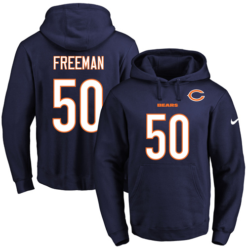 Nike Bears #50 Jerrell Freeman Navy Blue Name & Number Pullover NFL Hoodie Nike Bears #50 Jerrell Freeman Navy Blue Name & Number Pullover NFL Hoodie