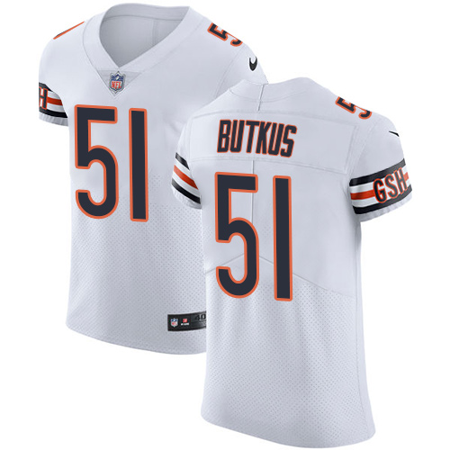 Nike Bears #51 Dick Butkus White Men's Stitched NFL Vapor Untouchable Elite Jersey Nike Bears #51 Dick Butkus White Men's Stitched NFL Vapor Untouchable Elite Jersey