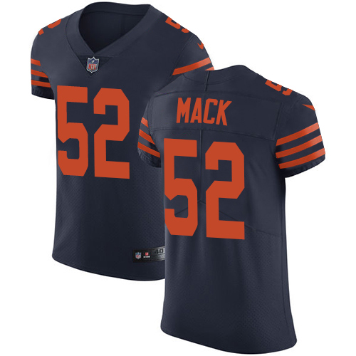 Nike Bears #52 Khalil Mack Navy Blue Alternate Men's Stitched NFL Vapor Untouchable Elite Jersey Nike Bears #52 Khalil Mack Navy Blue Alternate Men's Stitched NFL Vapor Untouchable Elite Jersey