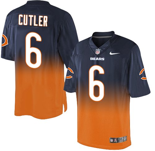 Nike Bears #6 Jay Cutler Navy Blue Orange Men's Stitched NFL Elite Fadeaway Fashion Jersey Nike Bears #6 Jay Cutler Navy Blue Orange Men's Stitched NFL Elite Fadeaway Fashion Jersey
