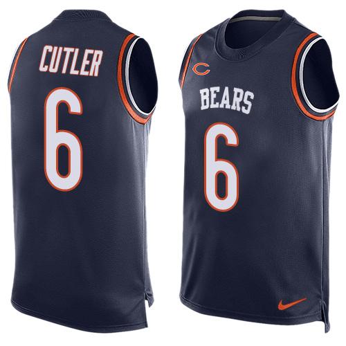 Nike Bears #6 Jay Cutler Navy Blue Team Color Men's Stitched NFL Limited Tank Top Jersey Nike Bears #6 Jay Cutler Navy Blue Team Color Men's Stitched NFL Limited Tank Top Jersey