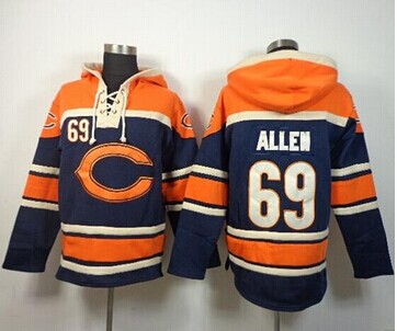 Nike Bears #69 Jared Allen Navy Blue Sawyer Hooded Sweatshirt NFL Hoodie Nike Bears #69 Jared Allen Navy Blue Sawyer Hooded Sweatshirt NFL Hoodie