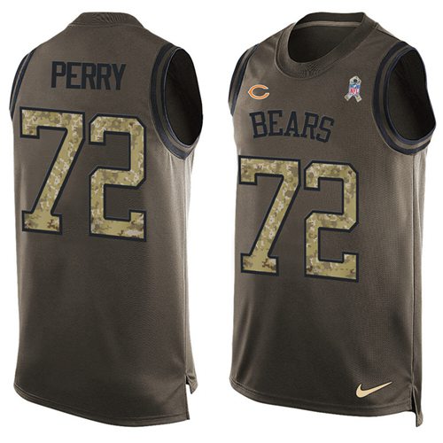 Nike Bears #72 William Perry Green Men's Stitched NFL Limited Salute To Service Tank Top Jersey Nike Bears #72 William Perry Green Men's Stitched NFL Limited Salute To Service Tank Top Jersey